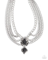 LAYOVER" BLACK NECKLACE & EARRING