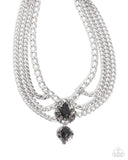 LAYOVER" BLACK NECKLACE & EARRING